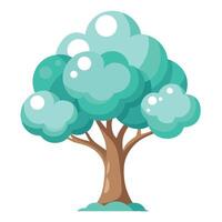 Imaginative Tree with Cloud Leaves in a Fantastical Design vector
