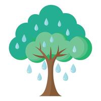 Generate Cloud Leaves Dripping Raindrops for Design vector