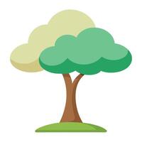 Cloud Shaped Canopy for Flat Tree Design vector