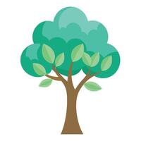 Design Cloudy Canopy for Flat Tree Style vector