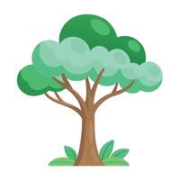 Cloudy Canopy Design for Flat Tree Style vector