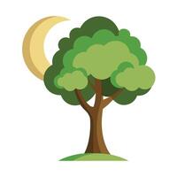 Crescent Moon Canopy Generate Design for Flat Tree vector