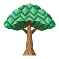 Design with Crosshatch Pattern Canopy for Flat Tree vector