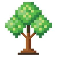 Artistic Tree with Digital Pixelated Leaves in a Colorful Design vector