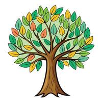 Innovative Tree With Scribble Doodle Style Generating Design Whimsy vector