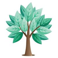 Create Feather Like Leaves for Flat Tree Style vector
