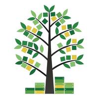 Artistic Tree with Filmstrip Leaves in a Colorful Design vector