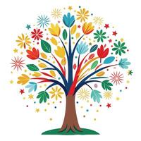 Create Fireworks Bursting as the Leaves for Flat Design vector