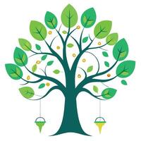 Generate Fishing Hook and Net Leaves for Flat Design vector