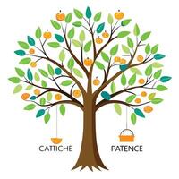 Fishing Hook and Net Leaves for Flat Tree Generate Design vector