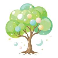Floating Bubble Canopy for Flat Tree Design vector