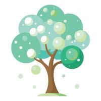 Floating Bubble Canopy Create Design for Flat Tree vector