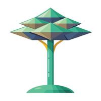 Design with Floating Canopy Segments for Flat Tree vector