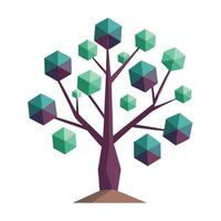 Create Floating Geometric Branches for Flat Tree Style vector