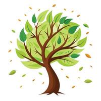 Floating Leaf Canopy Design for Flat Tree Style vector