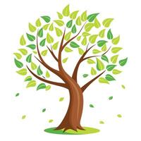 Floating Leaf Canopy for Flat Tree Design Style vector