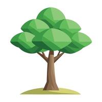 Floating Paper Cutout Effect for Flat Tree Design Style vector