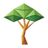 Folded Paper Canopy for Flat Tree Design Style vector