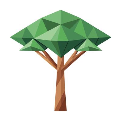 Folded Paper Canopy Create Design for Flat Tree Style
