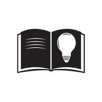 black book and bulb icon element design. vector
