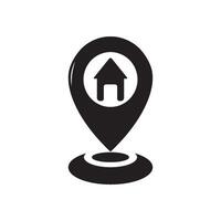 home location point icon element vector