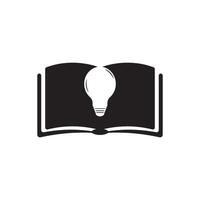 black book and bulb icon element design vector