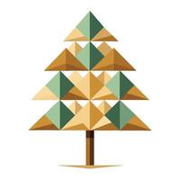 Generated tree with geometric triangle shapes forming its abstract leaves vector