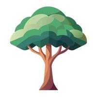Abstract tree illustration with a gradient effect layered canopy generated vector