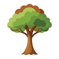 Abstract tree artwork with a multicolored gradient trunk in a flat design vector