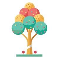 Sweet tree design with ice cream cones as branches adding a touch of fun and deliciousness to visuals vector