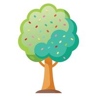 Whimsical tree artwork with an ice cream cone trunk and sprinkle foliage vector