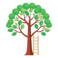 Unique tree artwork featuring ladders as its abstract and climbing-themed branches vector