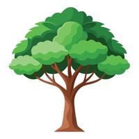 Modern tree artwork featuring multiple layers of leaf textures for depth vector