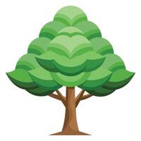Conceptual tree illustration with overlapping leaf textures for a dimensional look vector
