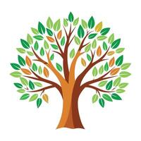Nurturing tree artwork with leafy hands forming the branches symbolizing care and protection vector