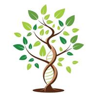Calm tree design featuring leaves floating in a spiral pattern conveying peace and tranquility vector