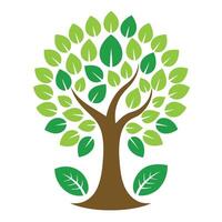 Progressive tree design featuring leaves shaped like footprints conveying themes of movement and exploration vector