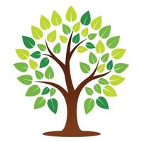 Adventurous tree illustration with leaves shaped like footprints representing journey and exploration vector