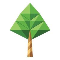 Clean tree design with a minimalist triangle trunk in a modern flat style vector