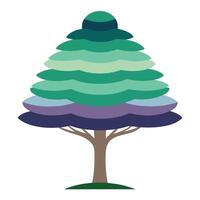 Artistic tree artwork featuring a multi layered silhouette creating a sophisticated look vector