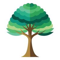 Elegant tree illustration with a multi layered silhouette effect creating depth vector