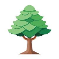 Designed Tree Paper Cutout Effect Generation vector