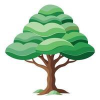 Crafted Tree Paper Cutout Effect Generation vector