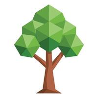 Cutout Effect Tree A Flat Design vector