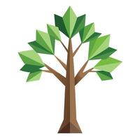 Paper Leaf Tree A Flat Style Creation vector