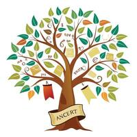 Paper Scroll Tree A Flat Generation vector