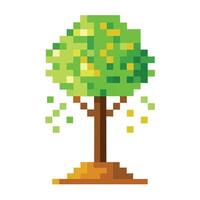 Abstract Tree Pixel Explosion Effect vector