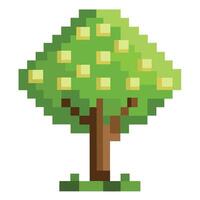 Abstract Tree Flat Pixel Leaves vector