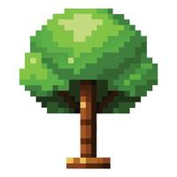 Abstract Pixel Tree Solid Canopy vector