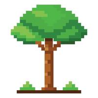 Designed Pixel Tree Solid Canopy vector